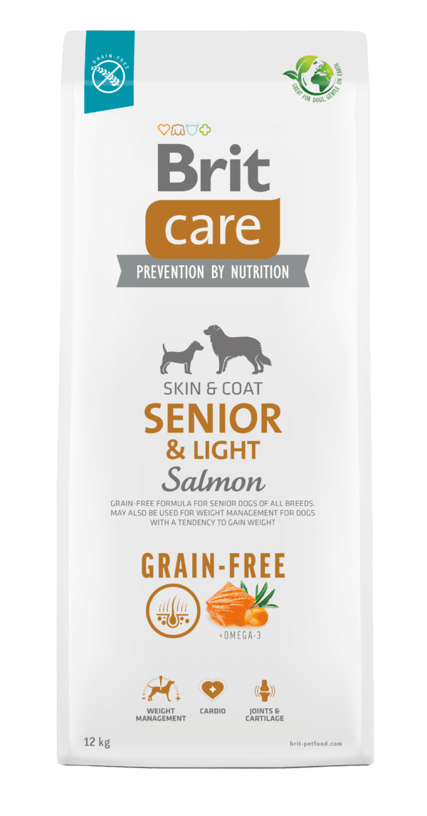 BRIT CARE DOG GRAIN-FREE SENIOR & LIGHT SALMON 12KG