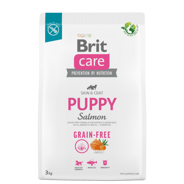 BRIT CARE DOG GRAIN-FREE PUPPY SALMON 3KG - CACHORRO LIBRE DE GRANOS SALMON