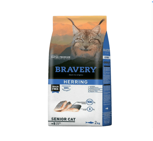 BRAVERY HERRING SENIOR CAT 2 KG - GATO SENIOR ARENQUE