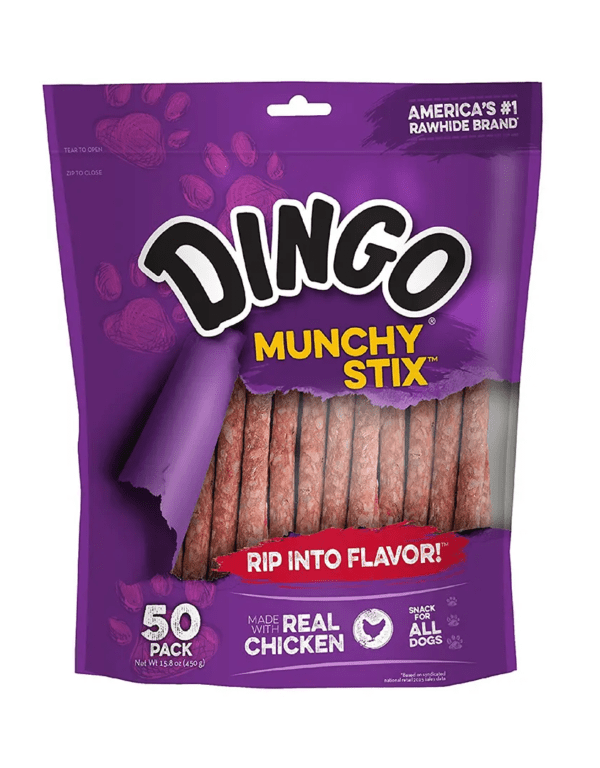 DINGO MUNCHY STICKS POLLO 50 PACK (450 GR)