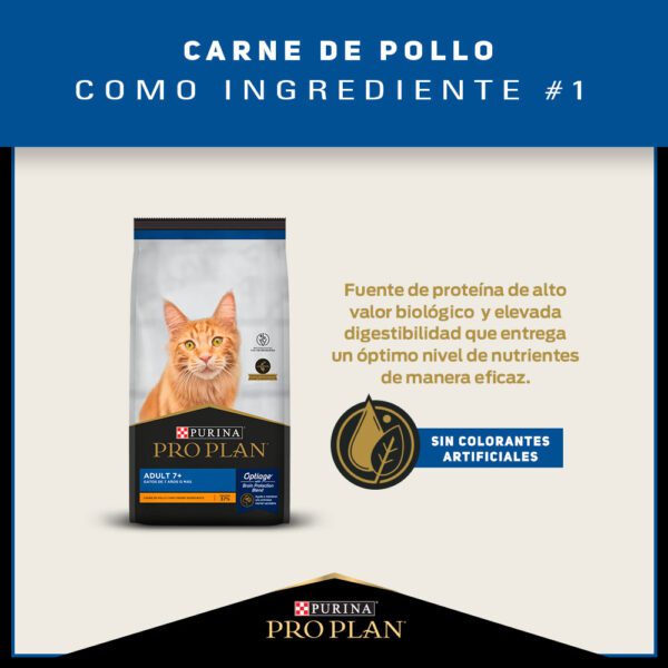 PROPLAN ADULT CAT 7+ GATO SENIOR 3KG - Imagen 2