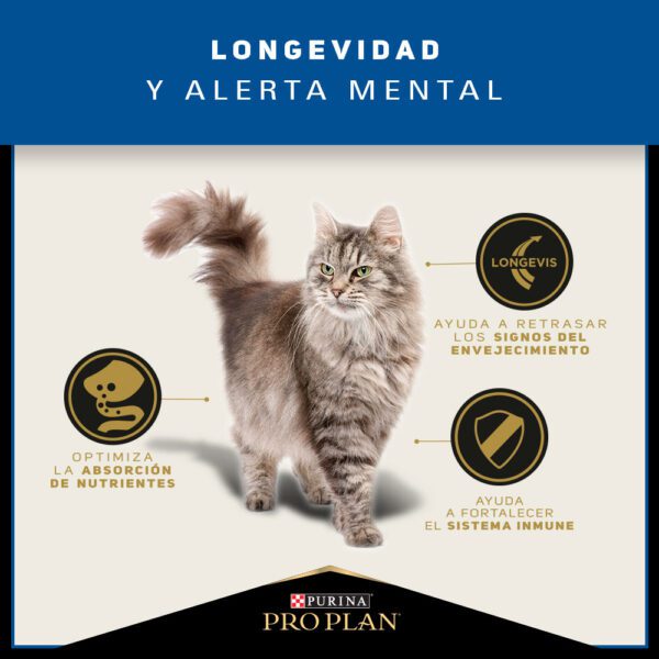 PROPLAN ADULT CAT 7+ GATO SENIOR 3KG - Imagen 3