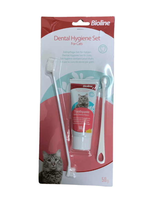 SET BIOLINE PASTA Y CEPILLO DENTAL GATO