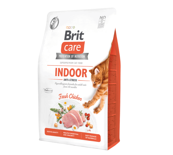 BRIT CARE CAT GRAIN-FREE INDOOR ANTI- STRESS 2 KG CHICKEN (POLLO)