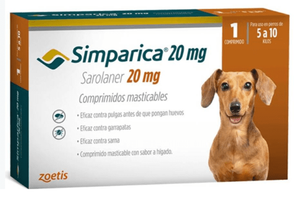 SIMPARICA 20MG PERRO 5 A 10 KG (1 COMP.)