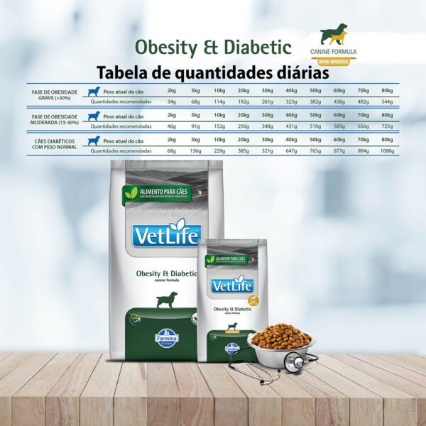 VETLIFE CANINO OBESITY & DIABETIC 2KG - Imagen 2