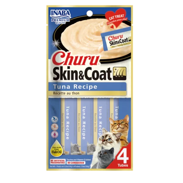 CHURU GATO SKIN AND COAT ATUN 4P