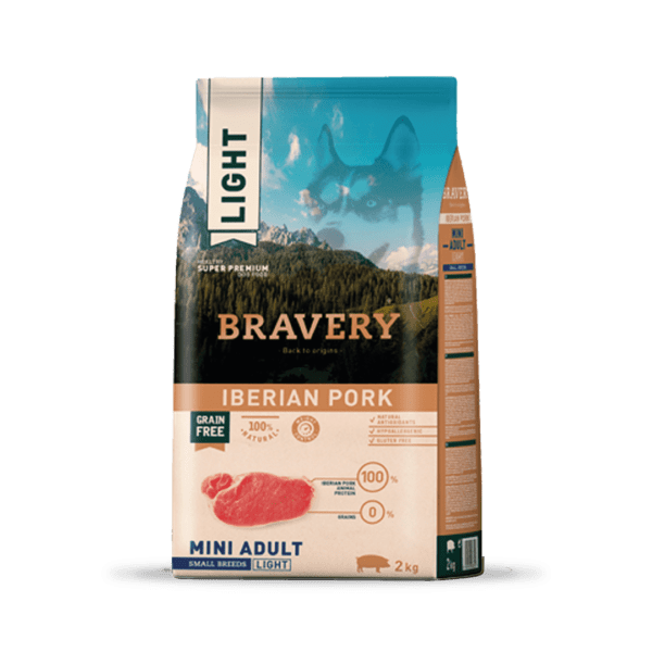 BRAVERY LIGHT IBERIAN PORK SMALL BREED 2 KG - PERRO ADULTO RAZA PEQUE?A CERDO IB?RICO LIGHT