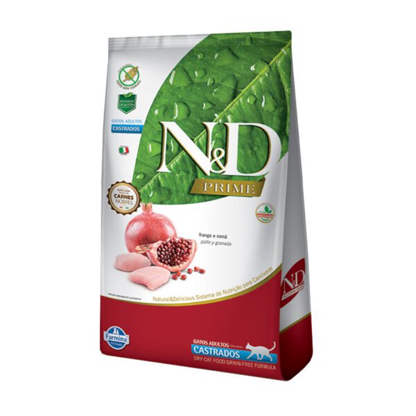 N&D PRIME GATO ADULTO CASTRADO POLLO 1.5 KG