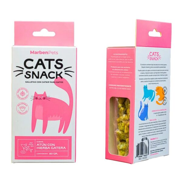 GALLETA CAT SNACK AT?N CON HIERBA GATERA CATNIP