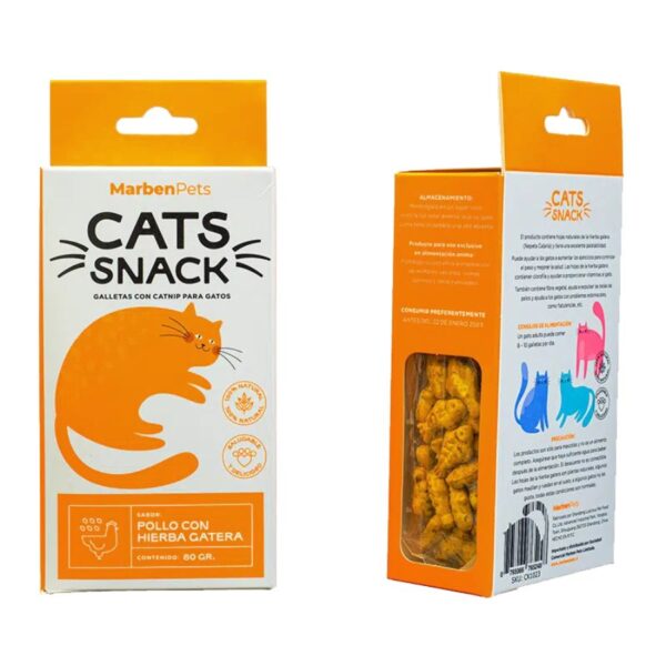 GALLETA CAT SNACK POLLO CON HIERBA GATERA CATNIP