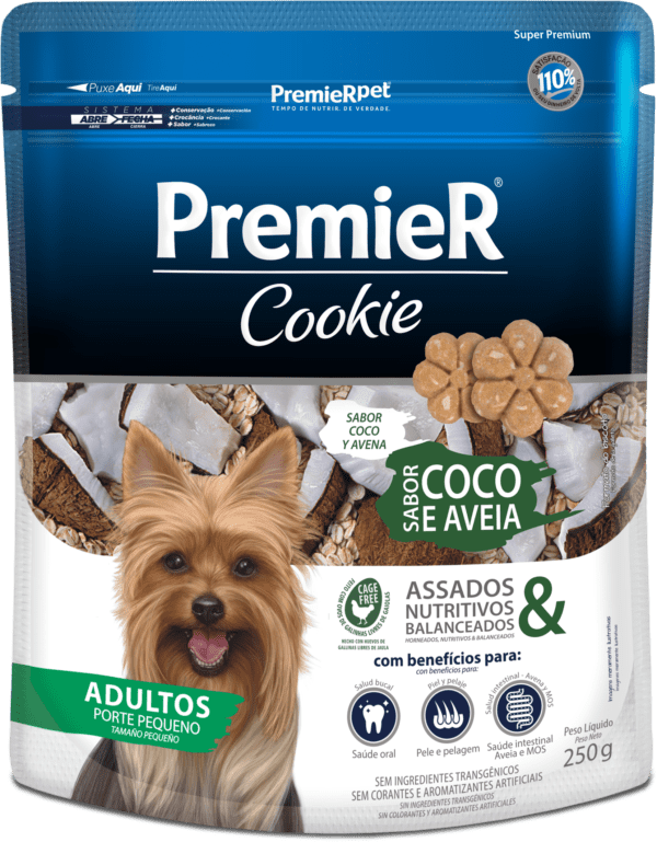 GALLETA PREMIER PERRO ADULTO PEQUE?O COCO CON AVENA 250 GR