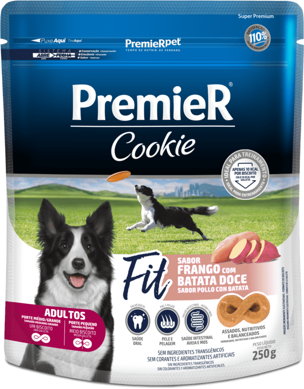 GALLETA PREMIER PERRO ADULTO FIT POLLO Y PAPA 250 GR