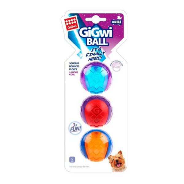 GIGWI BALL SQUEAKER 3 PIEZAS TAMA?O S