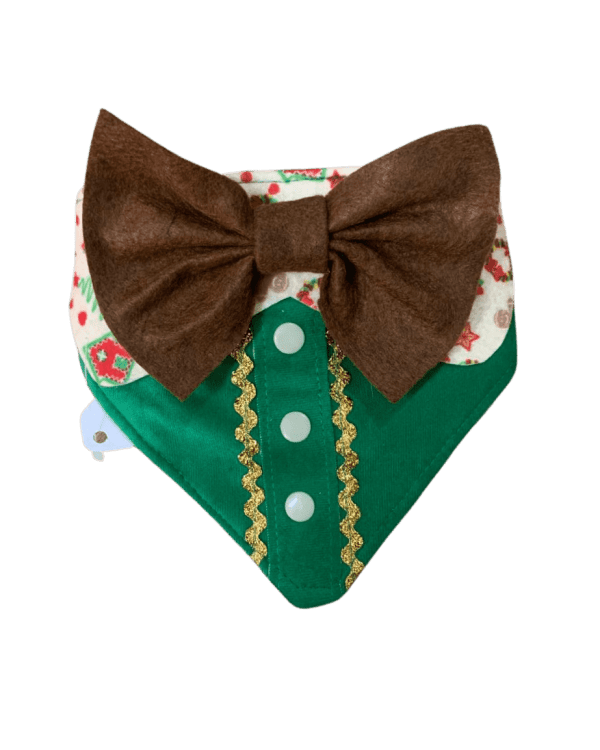 BANDANA DISEÑO NAVIDEÑO VERDE TALLA S